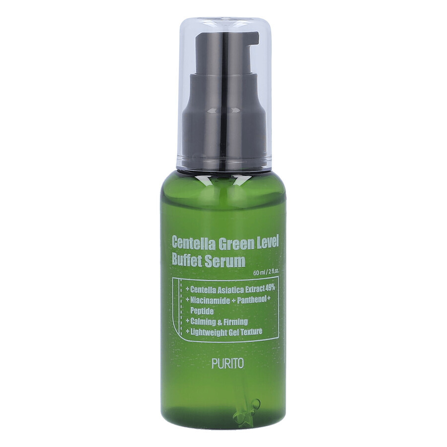 Purito Centella Green Level Buffet Serum, regenerierendes Gesichtsserum mit Centella Asiatica Extrakt, 60 ml