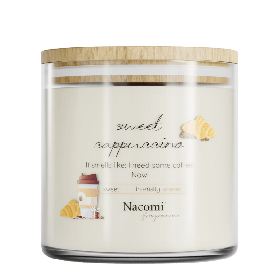 Nacomi Fragrances, bougie parfumée au soja, Sweet cappuccino, 450 g