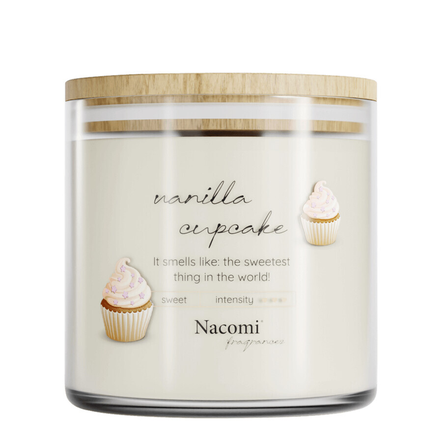 Nacomi Fragrances, bougie parfumée au soja, Vanilla cupcake, 450 g