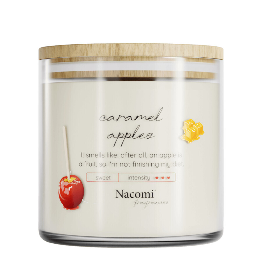 Nacomi Fragrances, bougie parfumée au soja, Pommes caramel, 450 g