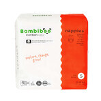 Bambiboo Cottonwear, biologisch katoenen wegwerpluiers, Junior, maat 5, 12-17 kg, 28 stuks