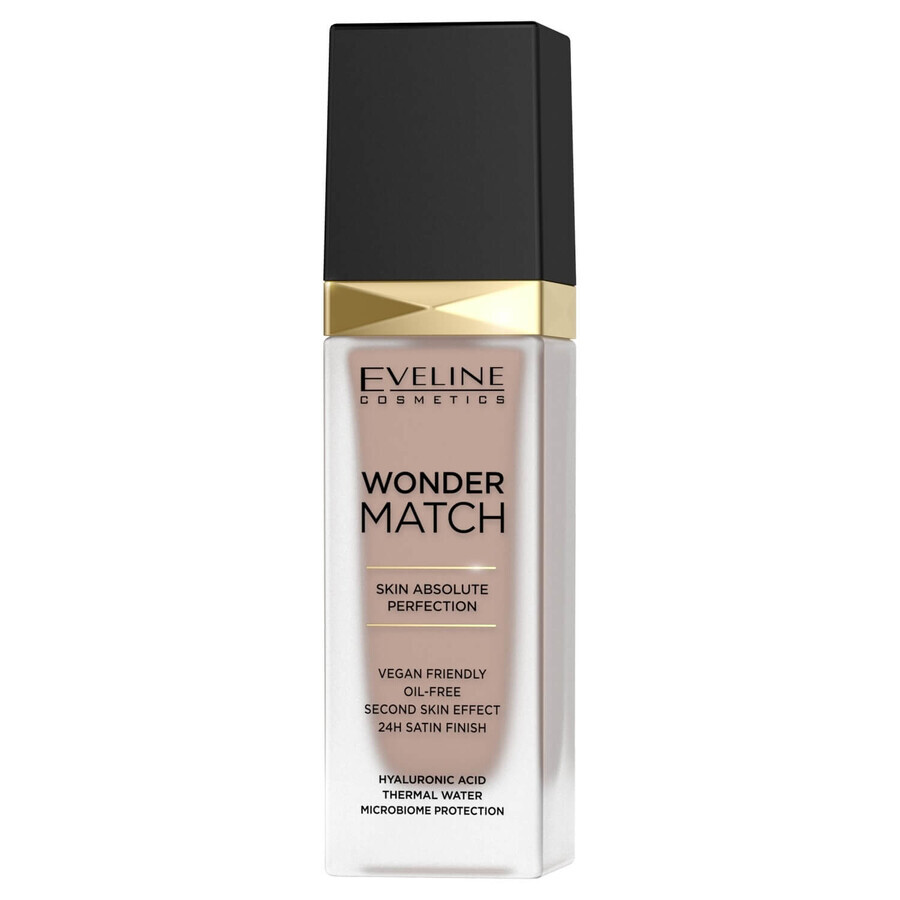 Eveline Cosmetics Wonder Match, fond de teint luxueux, No. 45 Honey, 30 ml