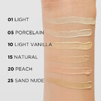 Eveline Cosmetics Wonder Match, vloeibare concealer, nr. 01 Light, 7 ml