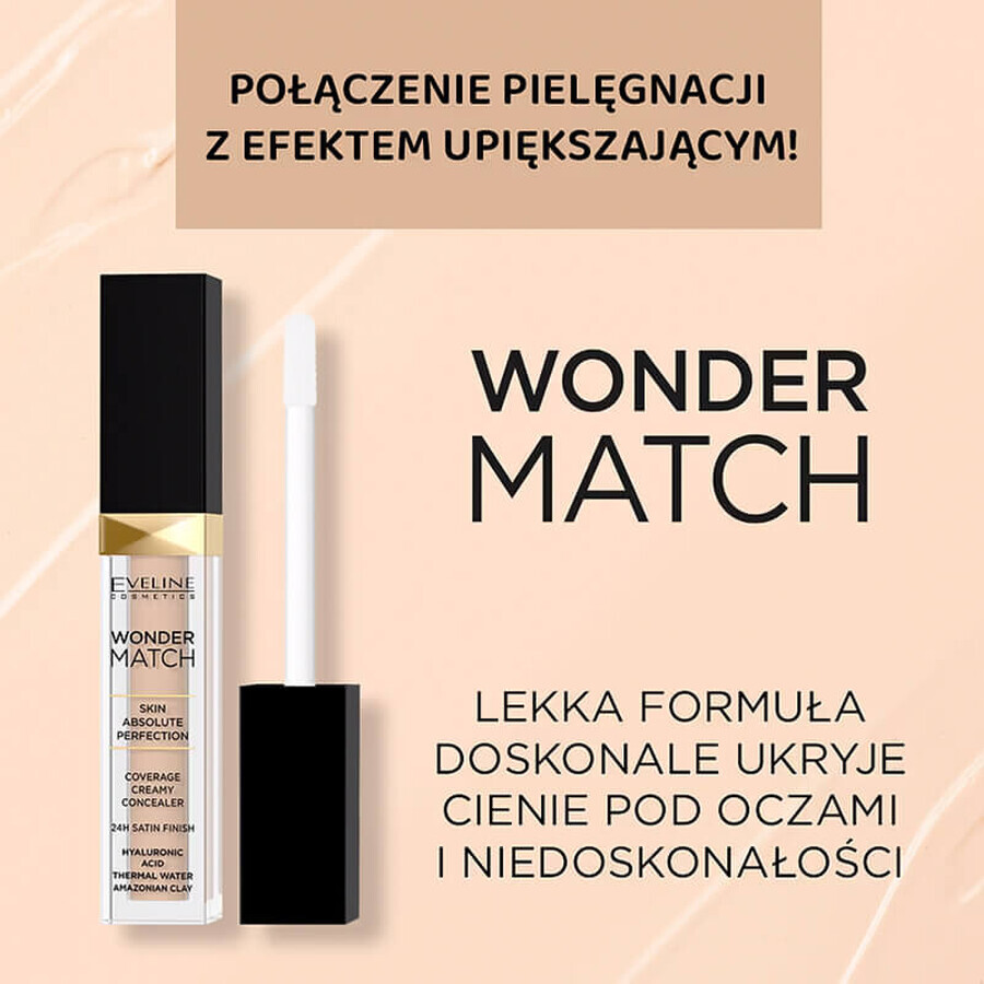 Eveline Cosmetics Wonder Match, correcteur liquide, No. 15 Natural, 7 ml