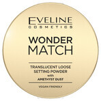 Eveline Cosmetics Wonder Match, polvos fijadores con polvo de amatista, 6 g