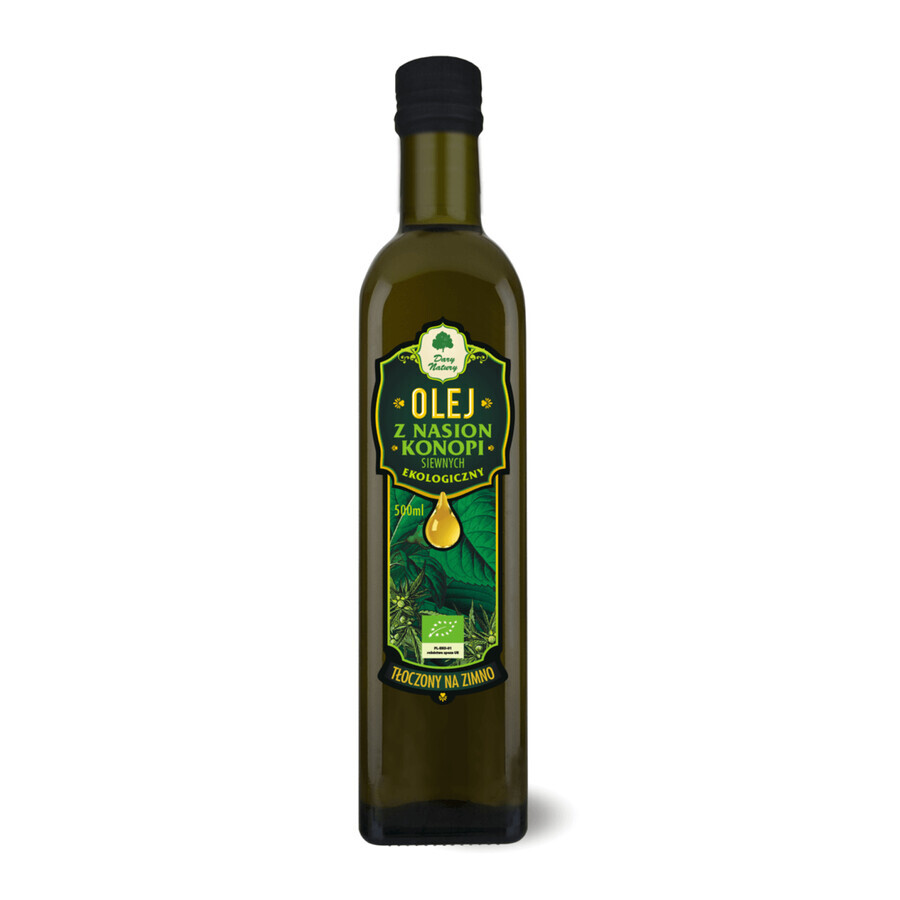 Gifts of Nature Ulei organic din semințe de cânepă, presat la rece, 500 ml