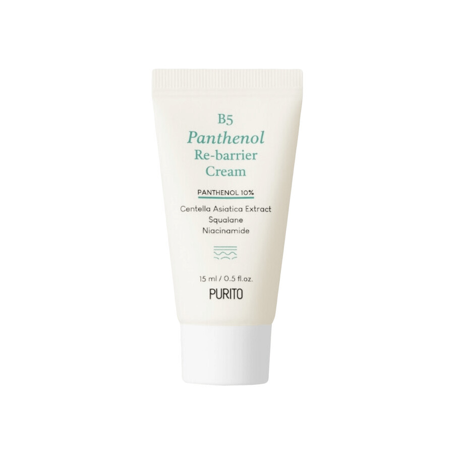 Purito B5 Panthenol Re-Barrier Cream, cremă regenerantă cu pantenol, 15 ml