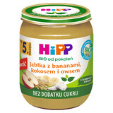 HiPP Fruit and Cereals Bio, pomme avec banane, noix de coco et avoine, après 5 mois, 160 g