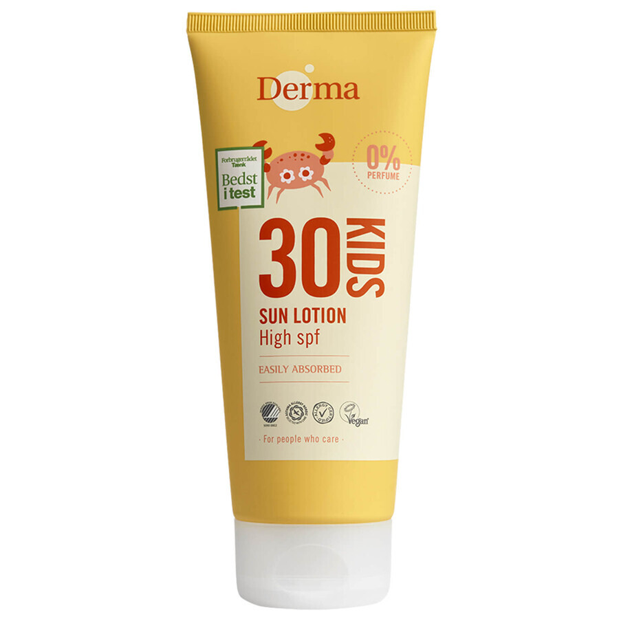 Derma Sun Kids, crema solar para niños, SPF 30, 200 ml