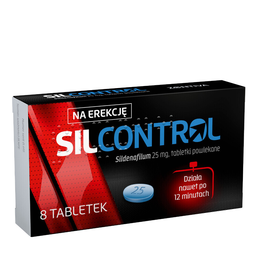 Silcontrol 25 mg, 8 comprimés