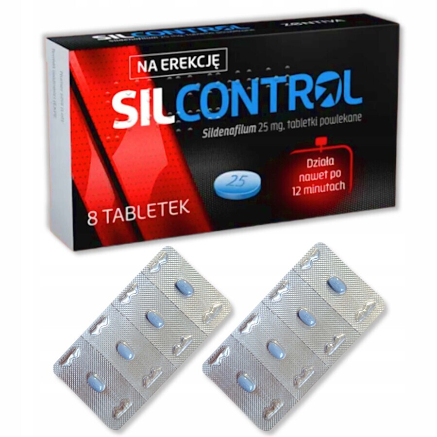 Silcontrol 25 mg, 8 comprimés