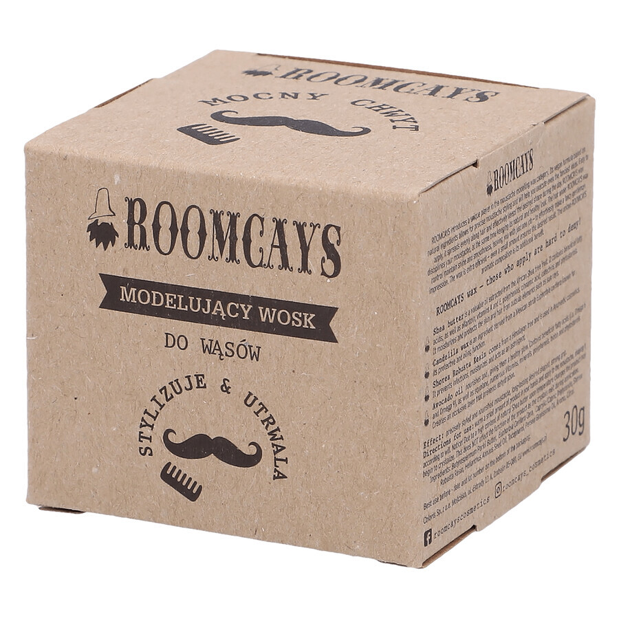 Roomcays, cire à moustache, 30 ml