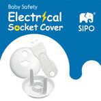 Sipo, kit de protection contre les contacts, capuchons de douilles, blanc, 12 pièces