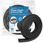 Sipo, foam tape to protect sharp edges, black, 2 meters