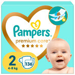 Pampers Premium Care, pañales, talla 2, 4-8 kg, 136 piezas