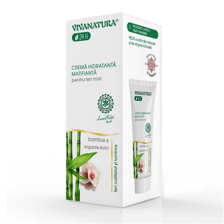Crème hydratante matifiante pour peaux mixtes, 45 ml, Vivanatura