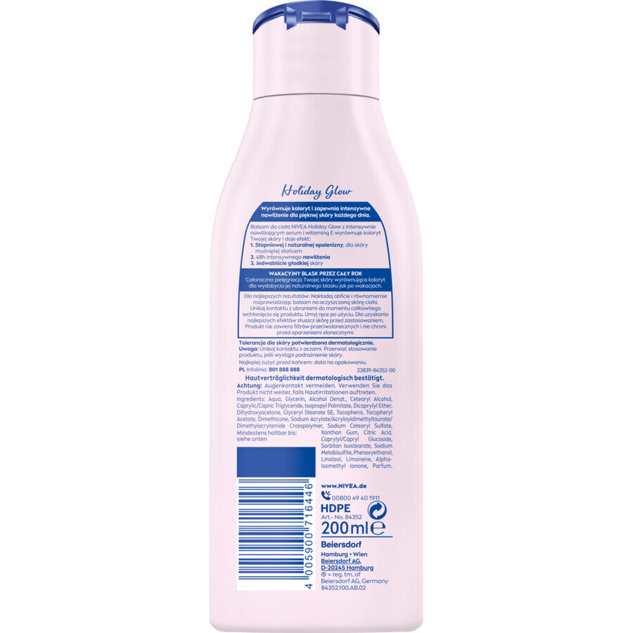 Nivea Holiday Glow, Lait corporel, 200 ml