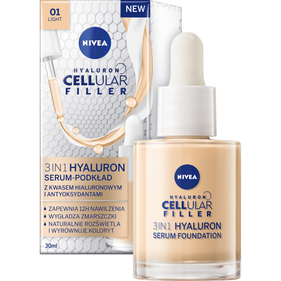 Nivea Hyaluron Cellular Filler 3in1, sérum-primer, couleur claire, 30 ml