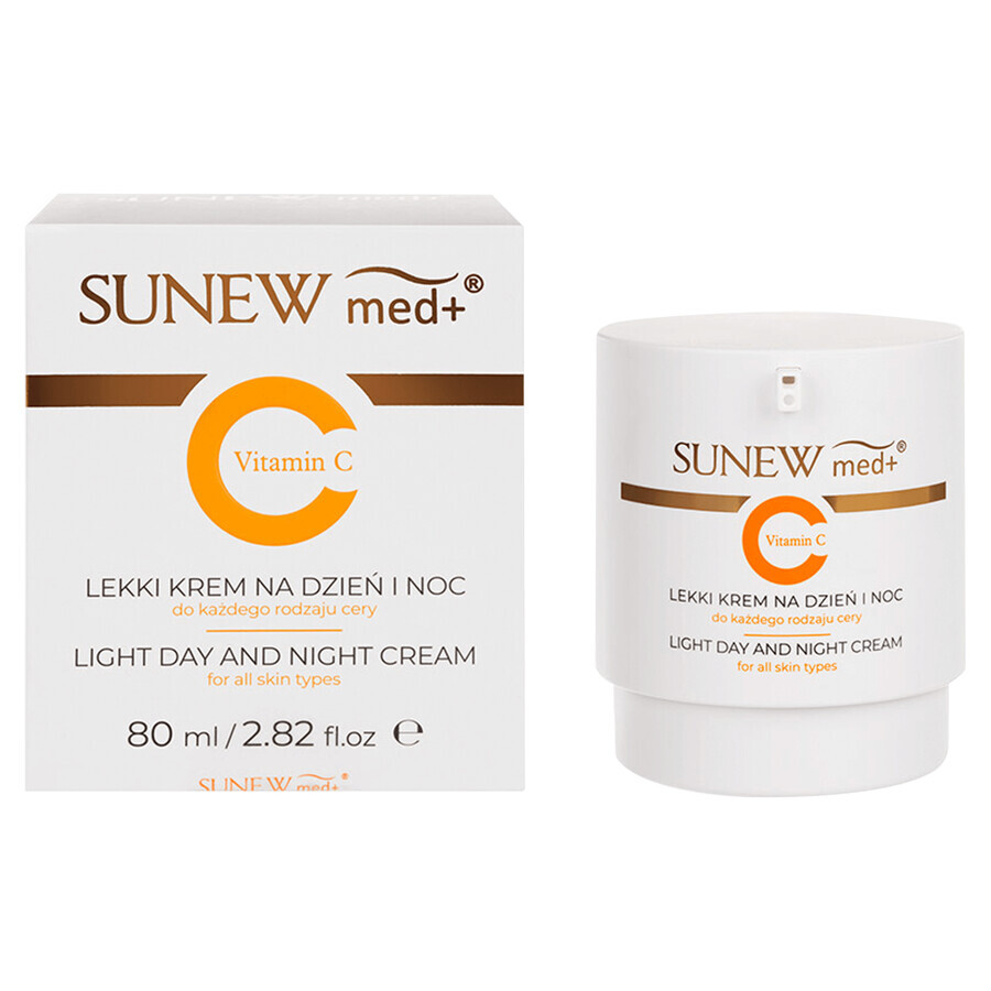 SunewMed+ Vitamine C, crème légère de jour et de nuit, tous types de peau, 80 ml