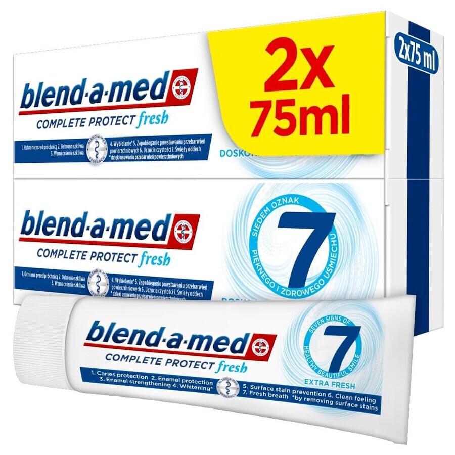 Blend-a-med Complete Protect 7, toothpaste, Extra Fresh, 2 x 75 ml