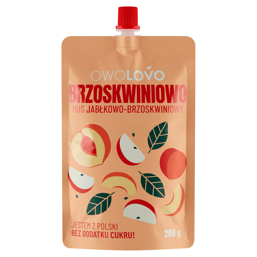 Owolovo Peach and apple mousse in a tube, 200 g