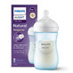 Avent Natural Response, biberon avec t&#233;tine r&#233;active, bleu, d&#233;bit 3, SCY903/21, apr&#232;s 1 mois, 260 ml