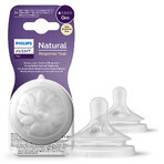 Avent Natural Response, Reactive Bottle Teat, Flow 1, SCY961/02, From Birth, 2 Units