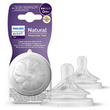 Avent Natural Response, Reactive Bottle Teat, Flow 2, SCY962/02, From Birth, 2 Units