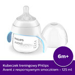 Avent Natural Response, gobelet d'entraînement avec tétine réactive, SCF263/61, après 6 mois, 125 ml