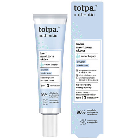 Tolpa Authentic, crème visage Peau Hydratée, super riche, 40 ml