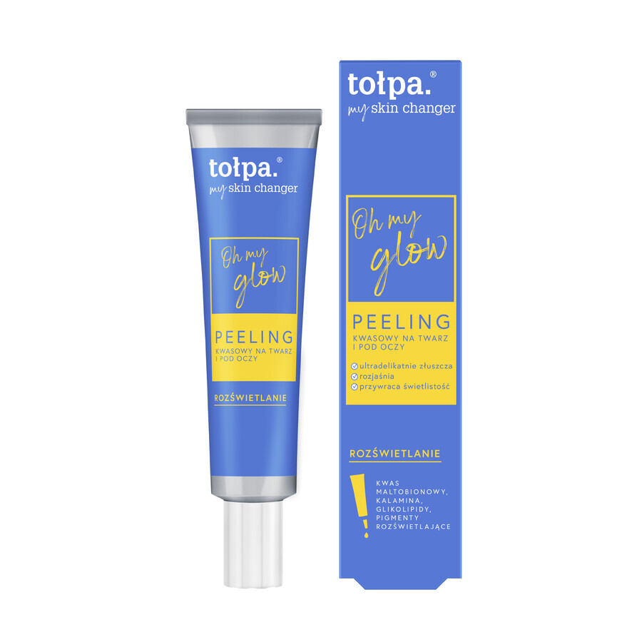 Tolpa My Skin Changer Oh My Glow, acid peel for face and eyes, 40 ml