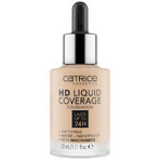 Catrice HD Liquid Coverage Foundation 24H, fond de teint liquide, 010 Light Beige, 30 ml