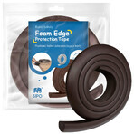 Sipo, foam tape to protect sharp edges, brown, 2 meters