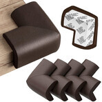 Sipo, foam corners for furniture corners and edges, brown, 4 pieces