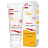 Set Emolium Suncare, crème de protection minérale pour enfants dès le premier jour et adultes, SPF 50+, 2 x 50 ml + ballon de plage gratuit