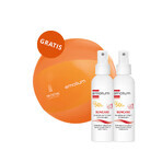 Set solare Emolium, spray protettivo minerale per bambini dal primo giorno di vita e adulti, SPF 50+, 2 x 100 ml + pallone da spiaggia in omaggio