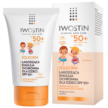 Iwostin Solecrin set, light protective emulsion for children over 6 months, SPF 50+, 2 x 100 ml + free beach ball