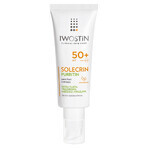 Set Iwostin Solecrin Purritin, fluid ușor matifiant, SPF 50+, 2 x 40 ml + minge de plajă gratuită