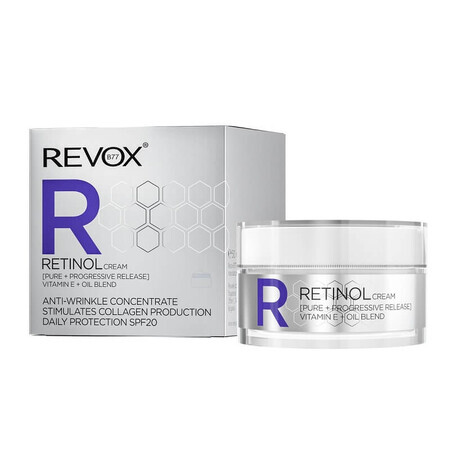 Crème pour le visage avec rétinol et protection solaire SPF 20, 50 ml, Revox