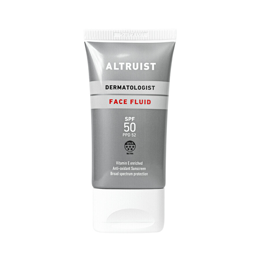 Altruist Sunscreen Face Fluid, écran solaire avec niacinamide, SPF 50, 50 ml