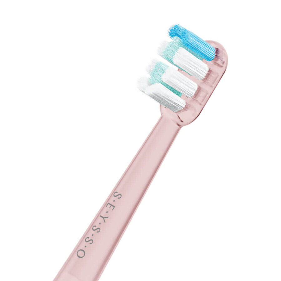 Seysso Deep Clean, embouts de remplacement pour brosse à dents sonique Junior, rose, 2 pièces