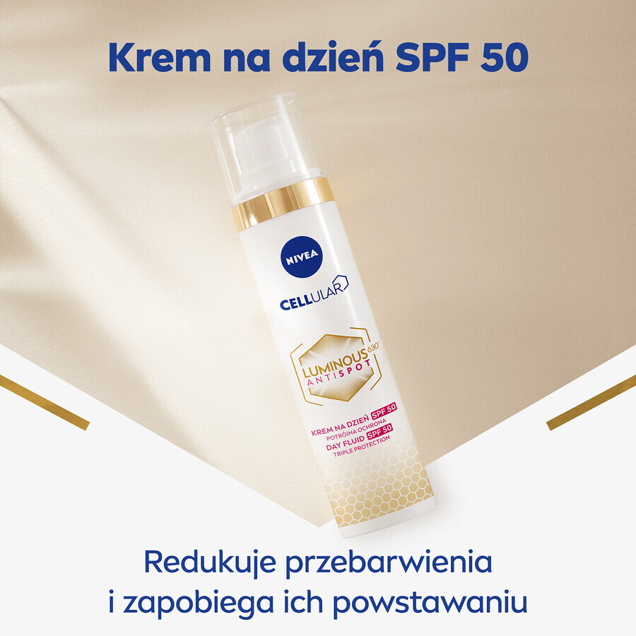 Nivea Cellular Luminous 630, crema da giorno anti-pigmentazione, SPF 50, 40 ml