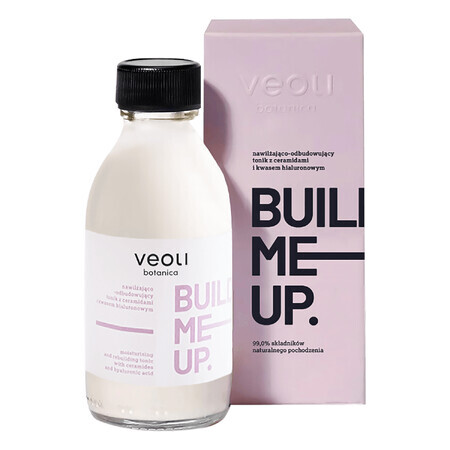 Veoli Botanica Build Me Up, tonico idratante e ricostituente con ceramidi e acido ialuronico, 150 ml