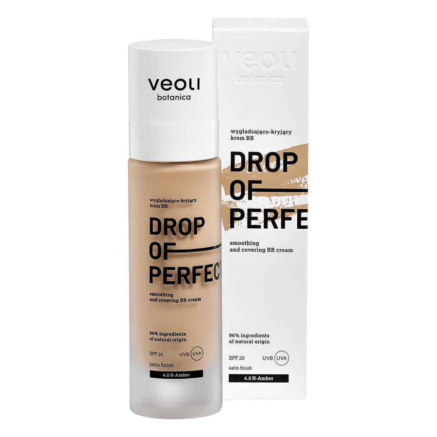 Veoli Botanica Drop of Perfection - smoothing and covering BB Cream, SPF 20, no. 4.0 N Amber, 30 ml