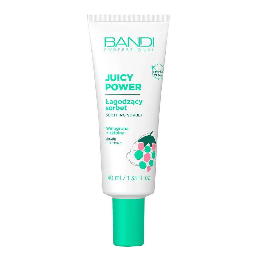 Bandi Juicy Power, sorbet apaisant pour le visage, raisin + ectoïne, 40 ml