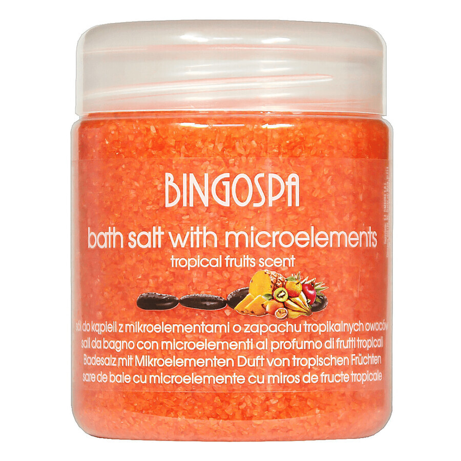 Bingospa, sel de bain aux oligo-éléments, parfum fruits tropicaux, 550 g