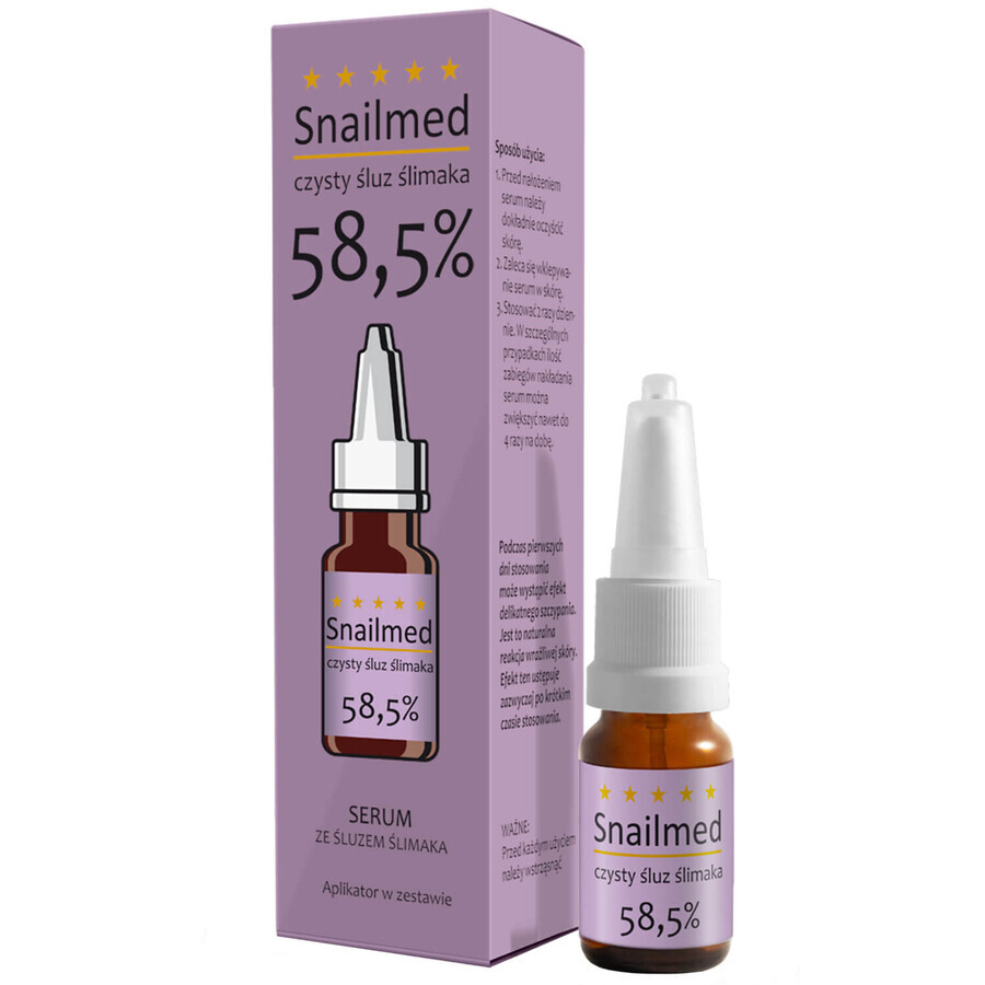 Snailmed Pure Snail Mucus 58.5%, sérum anti-âge pour le visage, 8 ml