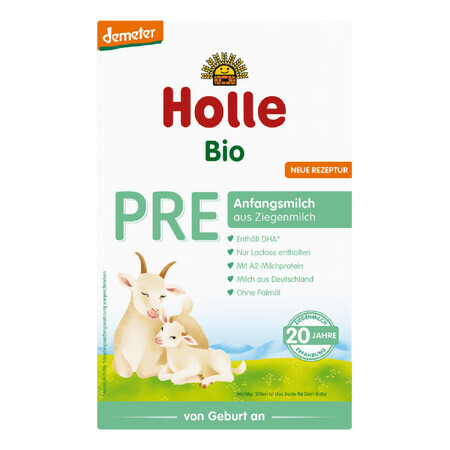 Holle Bio Pre, lapte pentru sugari pe bază de lapte de capră, de la naștere, 400 g