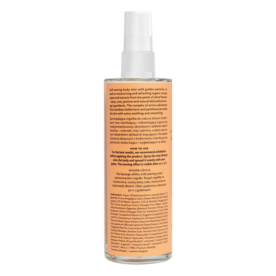 Hagi Spicy Orange, brume naturelle pour le corps, bronzante et illuminante, 100 ml