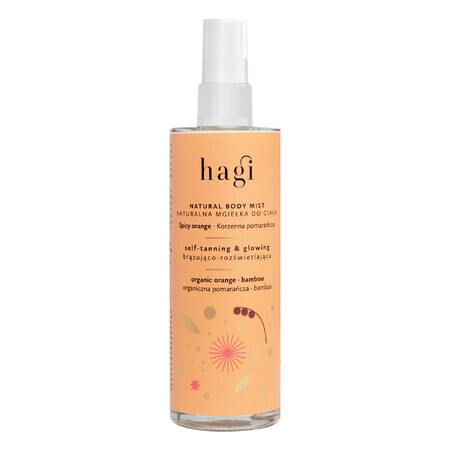 Hagi Spicy Orange, brume naturelle pour le corps, bronzante et illuminante, 100 ml